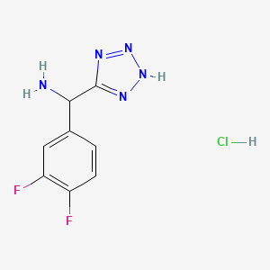 molecular formula C8H8ClF2N5 B1430592 (3,4-difluorophenyl)(1H-1,2,3,4-tetrazol-5-yl)methanamine hydrochloride CAS No. 1461715-05-8