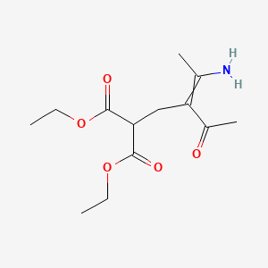 Diethyl (2-acetyl-3-aminobut-2-en-1-yl)propanedioate