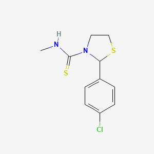 3-Thiazolidinecarbothioamide, 2-(4-chlorophenyl)-N-methyl-