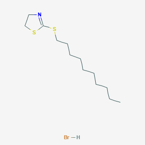 molecular formula C13H26BrNS2 B14306274 2-Decylsulfanyl-4,5-dihydro-1,3-thiazole;hydrobromide CAS No. 123795-33-5