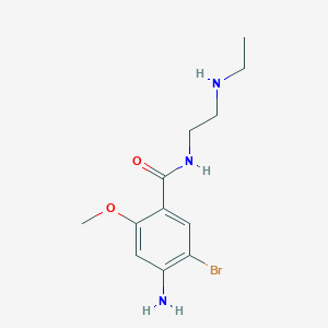 molecular formula C12H18BrN3O2 B1430631 4-氨基-5-溴-N-[2-(乙基氨基)乙基]-2-甲氧基苯甲酰胺 CAS No. 67903-51-9