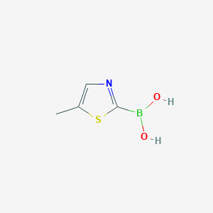 molecular formula C4H6BNO2S B1430633 (5-Methylthiazol-2-yl)boronic acid CAS No. 1190875-34-3
