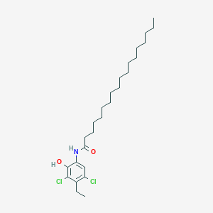 molecular formula C26H43Cl2NO2 B14306349 N-(3,5-Dichloro-4-ethyl-2-hydroxyphenyl)octadecanamide CAS No. 118266-49-2