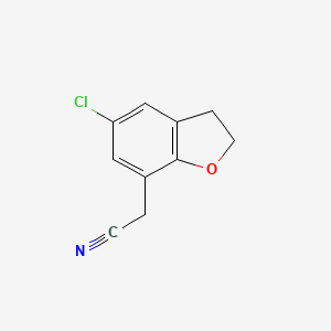 molecular formula C10H8ClNO B1430638 2-(5-Chloro-2,3-dihydro-1-benzofuran-7-yl)acetonitrile CAS No. 1461707-00-5