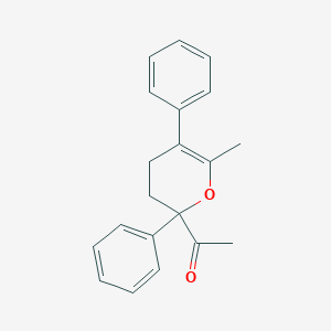 molecular formula C20H20O2 B14306445 1-(6-Methyl-2,5-diphenyl-3,4-dihydro-2H-pyran-2-yl)ethan-1-one CAS No. 114646-77-4