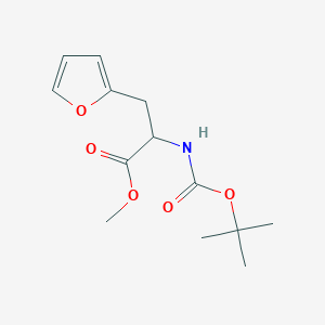 molecular formula C13H19NO5 B1430646 Methyl 2-{[(tert-butoxy)carbonyl]amino}-3-(furan-2-yl)propanoate CAS No. 1461704-60-8