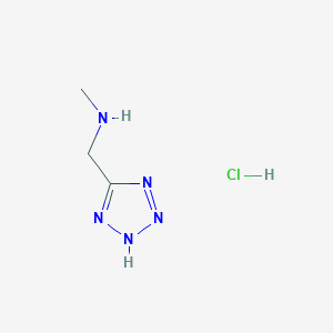 molecular formula C3H8ClN5 B1430659 methyl(1H-1,2,3,4-tetrazol-5-ylmethyl)amine hydrochloride CAS No. 1461714-34-0