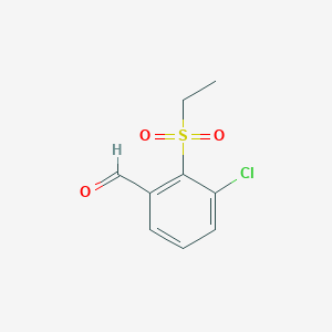 molecular formula C9H9ClO3S B1430670 3-Chloro-2-(ethanesulfonyl)benzaldehyde CAS No. 1379324-69-2