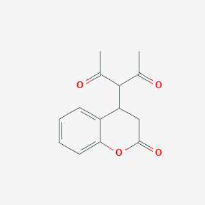 3-(2-Oxo-3,4-dihydro-2H-1-benzopyran-4-yl)pentane-2,4-dione