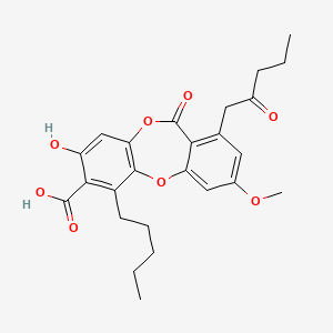 8-Hydroxy-3-methoxy-11-oxo-1-(2-oxopentyl)-6-pentyl-11H-dibenzo[b,e][1,4]dioxepine-7-carboxylic acid