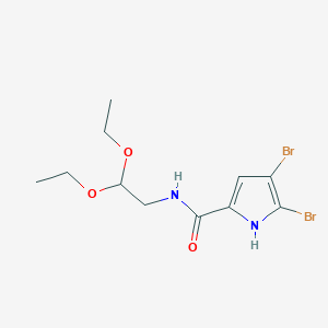 molecular formula C11H16Br2N2O3 B1430700 4,5-dibromo-N-(2,2-diethoxyethyl)-1H-pyrrole-2-carboxamide CAS No. 1461713-43-8