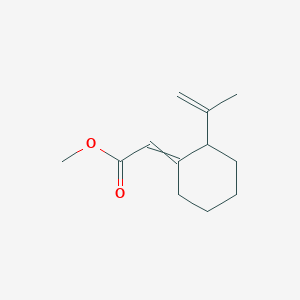 molecular formula C12H18O2 B14307014 Methyl [2-(prop-1-en-2-yl)cyclohexylidene]acetate CAS No. 110110-53-7