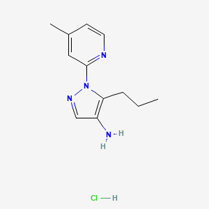 molecular formula C12H17ClN4 B1430703 1-(4-methylpyridin-2-yl)-5-propyl-1H-pyrazol-4-amine hydrochloride CAS No. 1461704-83-5