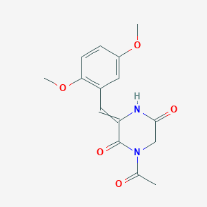 1-Acetyl-3-[(2,5-dimethoxyphenyl)methylidene]piperazine-2,5-dione