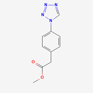 molecular formula C10H10N4O2 B1430710 methyl 2-[4-(1H-1,2,3,4-tetrazol-1-yl)phenyl]acetate CAS No. 1803605-61-9