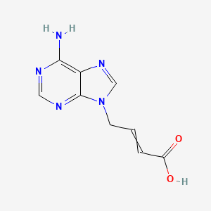 molecular formula C9H9N5O2 B14307107 4-(6-Amino-9H-purin-9-yl)but-2-enoic acid CAS No. 116522-65-7