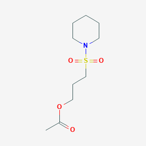 molecular formula C10H19NO4S B14307108 3-(Piperidine-1-sulfonyl)propyl acetate CAS No. 113309-33-4