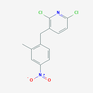 2,6-Dichloro-3-[(2-methyl-4-nitrophenyl)methyl]pyridine