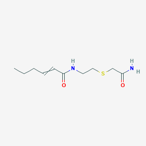 N-{2-[(2-Amino-2-oxoethyl)sulfanyl]ethyl}hex-2-enamide