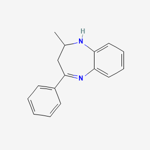 molecular formula C16H16N2 B14307128 2-Methyl-4-phenyl-2,3-dihydro-1H-1,5-benzodiazepine CAS No. 111536-73-3