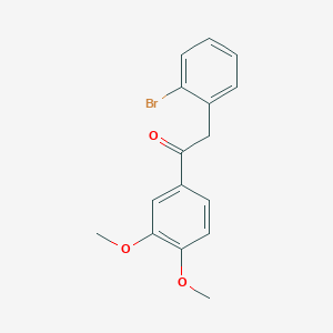 molecular formula C16H15BrO3 B14307138 2-(2-Bromophenyl)-1-(3,4-dimethoxyphenyl)ethan-1-one CAS No. 111248-53-4