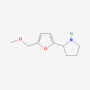 molecular formula C10H15NO2 B1430714 2-[5-(甲氧基甲基)呋喃-2-基]吡咯烷 CAS No. 1596781-90-6