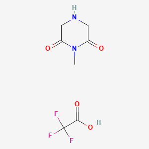 molecular formula C7H9F3N2O4 B1430718 1-Methylpiperazine-2,6-dione; trifluoroacetic acid CAS No. 1803609-86-0