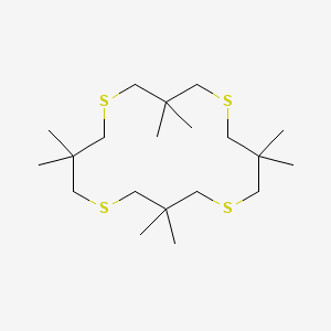 molecular formula C20H40S4 B14307180 1,5,9,13-Tetrathiacyclohexadecane, 3,3,7,7,11,11,15,15-octamethyl- CAS No. 110935-37-0