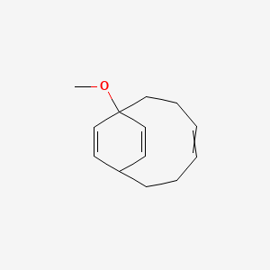 molecular formula C13H18O B14307185 1-Methoxybicyclo[6.2.2]dodeca-4,9,11-triene CAS No. 112752-08-6