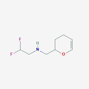molecular formula C8H13F2NO B1430719 (2,2-difluoroethyl)(3,4-dihydro-2H-pyran-2-ylmethyl)amine CAS No. 1545665-02-8