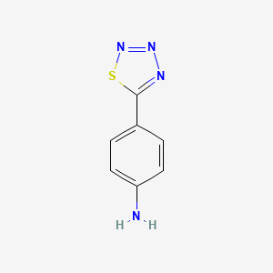 molecular formula C7H6N4S B14307201 4-(1,2,3,4-Thiatriazol-5-yl)aniline CAS No. 115948-36-2