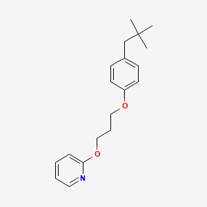 molecular formula C19H25NO2 B14307209 2-(3-(4-(2,2-Dimethylpropyl)phenoxy)propoxy)pyridine CAS No. 118608-96-1