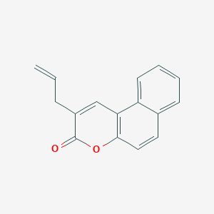 molecular formula C16H12O2 B14307235 3H-Naphtho[2,1-b]pyran-3-one, 2-(2-propenyl)- CAS No. 110189-81-6