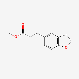 molecular formula C12H14O3 B1430724 Methyl 3-(2,3-dihydro-1-benzofuran-5-yl)propanoate CAS No. 1219101-96-8
