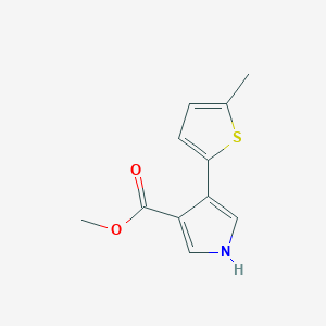molecular formula C11H11NO2S B1430726 methyl 4-(5-methylthiophen-2-yl)-1H-pyrrole-3-carboxylate CAS No. 1803611-72-4