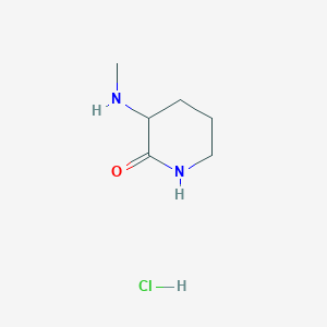 molecular formula C6H13ClN2O B1430728 3-(Methylamino)piperidin-2-one hydrochloride CAS No. 1796889-93-4