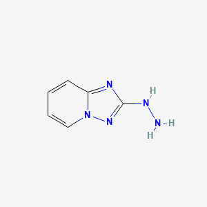 molecular formula C6H7N5 B1430729 [1,2,4]Triazolo[1,5-a]pyridin-2-ylhydrazine CAS No. 1693854-46-4