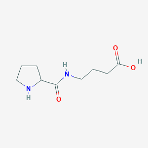 molecular formula C9H16N2O3 B14307294 4-(Prolylamino)butanoic acid CAS No. 111728-66-6