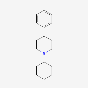 molecular formula C17H25N B14307314 1-Cyclohexyl-4-phenylpiperidine CAS No. 112611-53-7