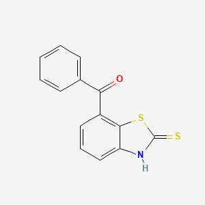 molecular formula C14H9NOS2 B14307319 Phenyl(2-sulfanylidene-2,3-dihydro-1,3-benzothiazol-7-yl)methanone CAS No. 113071-95-7