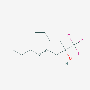 molecular formula C12H21F3O B14307344 5-(Trifluoromethyl)undec-7-EN-5-OL CAS No. 110230-37-0