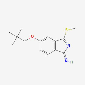 molecular formula C14H18N2OS B14307363 5-(2,2-Dimethylpropoxy)-3-(methylsulfanyl)-1H-isoindol-1-imine CAS No. 117052-57-0