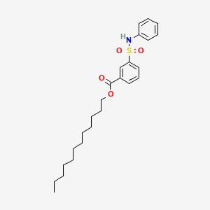 molecular formula C25H35NO4S B14307374 Dodecyl 3-(phenylsulfamoyl)benzoate CAS No. 112900-89-7