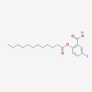 molecular formula C19H27IO4 B14307384 2-(Dodecanoyloxy)-5-iodobenzoic acid CAS No. 113467-95-1