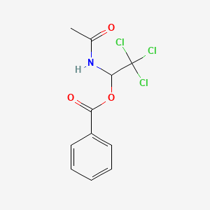 molecular formula C11H10Cl3NO3 B14307451 1-Acetamido-2,2,2-trichloroethyl benzoate CAS No. 113236-24-1