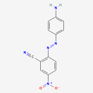 molecular formula C13H9N5O2 B14307454 2-[(E)-(4-Aminophenyl)diazenyl]-5-nitrobenzonitrile CAS No. 113900-22-4