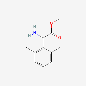 molecular formula C11H15NO2 B1430746 Methyl 2-amino-2-(2,6-dimethylphenyl)acetate CAS No. 1566022-93-2