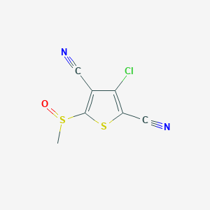 3-Chloro-5-(methanesulfinyl)thiophene-2,4-dicarbonitrile