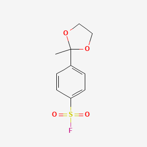 B1430749 4-(2-Methyl-1,3-dioxolan-2-yl)benzene-1-sulfonyl fluoride CAS No. 1803607-43-3