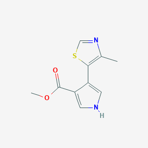 B1430750 methyl 4-(4-methyl-1,3-thiazol-5-yl)-1H-pyrrole-3-carboxylate CAS No. 1803582-35-5